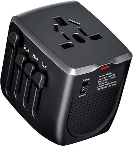 Travelconverter Adapter Voltage Converter That Steps Down 230 Volts to 120 Volts for use in Over 200 Countries,Including The U.S., U.K., Europe, and Australia