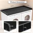 Washer Dryer Countertop, HDPE Laundry Countertop with Edge Rails, No-Installation-Black, 1-Tier
