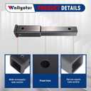 12 inch Hitch Extension Receiver 2 inch 5/8 inch Pin Hole 4000 LBS Tow Capacity 84433 Black