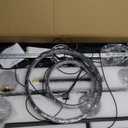 ORANOOR Modern LED Pendant Lights, Dimmable 47in Linear LED Chandelier Lighting, Upgraded Black & Gold Dining Room Hanging Light Fixtures Kitchen Island Globe Pendant Light for Dining Table (4200lm)