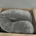 QUEEN ROSE Pregnancy Pillows for Sleeping, U Shaped Body Pillow for Pregnancy, 65 inch Maternity Pillow for Tall Pregnant Women with Gray Velvet Cover (Grey)