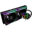 Thermalright Frozen Infinity 240 Black Liquid CPU Cooler,Double PWM Fans with 2000RPM,Desktop CPU Aio Cooler,for AM4/AM5&Intel LGA1150/1151/1200/2011/1700/1851,Infinity Mirror PC CPU Water Cooler