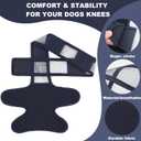 Dog Knee Brace, Breathable Dogs Leg Sleeve to Stop Licking, Adjustable Elbow Pads for Dogs Front Back Leg, Dog Elbow Protector for Post-Surgery Recovery Elbow Injuries, Medium, Navy