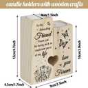SteadStyle Friendship Gifts for Women Heart-Shaped Candle Holder Gifts for Friend, Birthday Present for Female Friends, BFF Soul Sister Surprises for Mothers Day Christmas