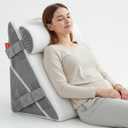 Orthodic 4 in 1 Wedge Pregnancy Pillow for Sleeping Maternity Support Pillow Set with Belly Wedge, Back Cushion & Hip Alignment Pillow | Under-Belly Support for Side-Sleeping Comfort