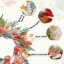 Fall Wreath for Front Door 24 Inch, Fall Door Wreath with Colorful Maple Lambs Ear Leaves for Door Reef Porch Home Farmhouse Thanksgiving Decorations Wedding Spring Winter Summer