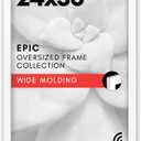 Americanflat 24x36 Poster Frame - White Engineered Wood with Polished Plexiglass - Wide Picture Frame for Vertical or Horizontal Wall Display - Epic Collection - White | Polished plexiglass front, hangs vertical or horizontal, sawtooth hangers included, fits photos, posters and art