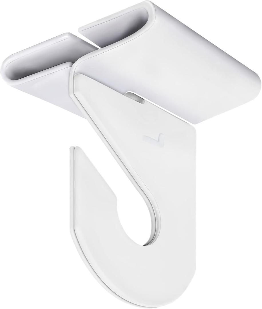 Wakhow 10 Pairs Drop Ceiling Hooks for Hanging, Suspended Track Ceiling Tile Clips, Ceiling Grid Hangers for Decorations from Classroom, Office, Home, Wedding, Hold Up to 20 lbs, 1" W X 1" H