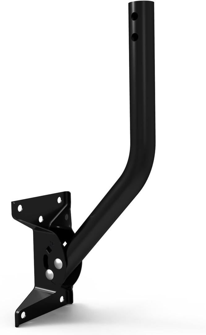 PIBIDI Adjustable Outdoor Antenna & Weather Station Mounting Pole Universal Mount Brackets - Easy Installation, Solid Structure, Weather Proof (1 1/4" Diameter,16 1/2" Arm Length)