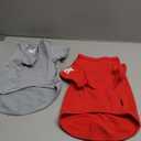 Koneseve Dog Shirt Breathable Cotton Stretchy Clothes for Small Pets 2-Pack Sunny Red & Smoky Blue L