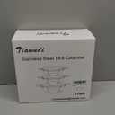 3 Pack 18/8 Stainless Steel Colander Sieves(5-Quart, 4-Quart and 3-Quart), Mesh Strainer Net Baskets with Handles & Resting Base for Strain, Drain, Rinse or Steam