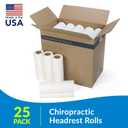 TIDI 618 Avalon Single-Use Chiropractic Headrest Paper Roll, White, 8.5 x 125 (Pack of 25) Premium Crepe Paper Hygienic Barrier for Chiropractic Offices & More Medical Supplies