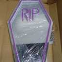 Gothic Coffin RIP Neon Mirror Sign, Purple, 7.7x13inches