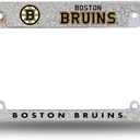 Rico Industries NHL Hockey Boston Bruins Silver 12" x 6" Chrome All Over Automotive Bling License Plate Frame Design for Car/Truck/SUV
