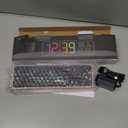 Peakeep Kids Digital Alarm Clock for Bedrooms, Date Day of Week Large Display Numbers 6 Brightness Dimmer, 5 Volume Loud for Heavy Sleepers, 8 RGB Colors Electric Desk Clock Battery Backup, Auto DST