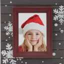 Winter Snowflake 4" x 6" or 5" x 7" Wood Picture Frame