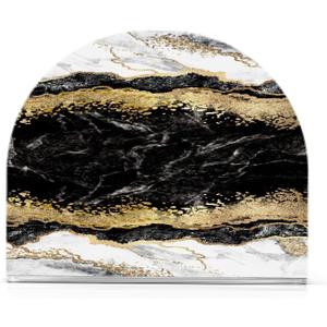 Black White Marble Gold Veins Napkin Holder for Table Paper Napkins Holder Acrylic Tissue Dispenser Kitchen Dining Room Bathroom Party Car Decor (4.1x4.9x1.97in, NH008)