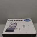 Portable Baby Bouncer Seat for Infants, 0-18 Months, 3 Modes of Use with Rocker & Stationary Options, Ergonomic Infant Chair with Hanging Toys  Grey