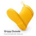 DREAM PAIRS Kids Rain Boots Boys Girls Lightweight Boots Waterproof Easy-on Outdoor Playing Rain Boot Unisex-Child (4 Big Kid, Yellow)