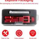 Universal Spark Plug Gap Tool with 32 Blade Steel Feeler Gauge, Spark Plug Gapping Tool for Most 10mm 12mm 14mm 16mm Spark Plugs, Spark Plug Gapper Adjustment Tool, Red (Red)