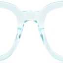 Madison Avenue Oversized Blue Light Blocking Glasses for Women Fashion Blue Light Blockers Anti Eyestrain & UV Protection Computer Eyeglasses (Light Blue)