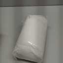 5 STARS UNITED Knee Pillow for Back Sleeping  Memory Foam Cushion for Sciatica Pain Relief  Under Leg Support for Sleeping on Back  Half Moon Bolster for Bed, White (Standard)