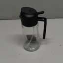 SWEET VIEW Olive Oil Sprayer for Cooking, 16oz/470ml Glass Oil Dispenser/Pour Bottle, Kitchen Accessories, Kitchen Gadgets for Air Fryer, Salad, BBQ, with Stickers (Black)