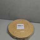 14'' Round Woven Placemats Set of 10 - Natural Extra Wide Placemats Braided Heat Resistant Placemats Farmhouse Boho Fringe Place Mats Wipeable Circle Wicker Placemats, Nature