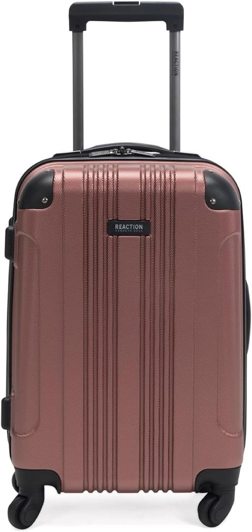 Kenneth Cole REACTION Out of Bounds Lightweight Hardshell 4-Wheel Spinner Luggage, Rose Gold, 20-Inch Carry On