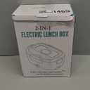 Electric Lunch Box for Men, Women & Adults - 80W Fast Heating - Heated Lunch Box with Dual 1.5L SS Containers - Portable Food Warmer for Car, Truck, Office (Black)