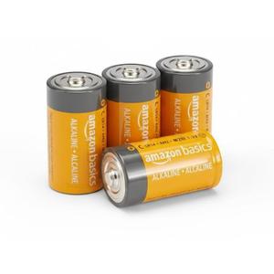 Amazon Basics 4-Pack C Cell Alkaline All-Purpose Batteries, 1.5 Volt, 5-Year Shelf Life