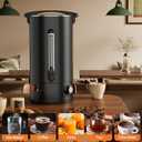 GarveeTech Commercial Electric Coffee Urn Hot Beverage Dispenser - Double Wall Stainless Steel, Large Capacity for Catering, Buffet, Parties, Events - Fast Heating - 12L/3.2 Gallon