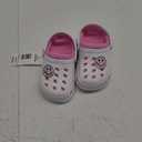 Childrens White Pink Clogs With Smile Design Girls Tie Dye Happy Face Slip On 6