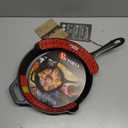 Victoria 10-Inch Day of the Dead La Catrina Cast Iron Skillet, Dia de los Muertos Seasoned Cast Iron Frying Pan with Long Handle, Made in Colombia