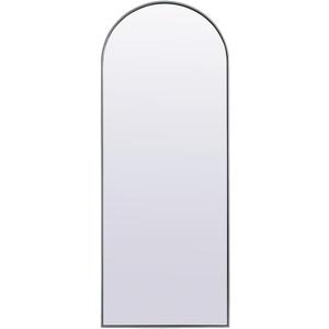 Elegant Lighting Metal Frame Arch Full Length Mirror 28x74 Inch in Silver