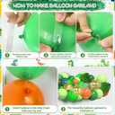 125pcs Dinosaur Birthday Party Decorations, Dinosaur Balloons Arch Garland Kit with Fringe Curtain, Balloons for Party Baby Shower Decorations for Boy Kids (Green and Gold)