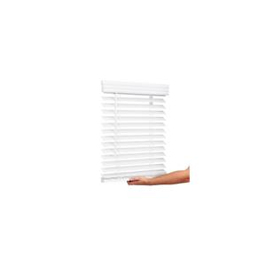 Lotus & Windoware Cordless, 2 Inch Faux Wood Blind, 34" Wide x 60" Long, Window Blinds, Blinds & Shades, Blinds for Indoor Windows, Smooth, Bright White - 34" x 60", Bright White