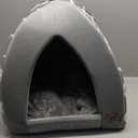 Pet Tent - Soft Bed for Dog and Cat by Best Pet Supplies - Gray Lattice, 19" x 19" x H:19"
