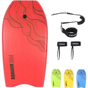 XPE Bodyboard 36-inch Bodyboarding with Premium Wrist Leash and Fin Tethers, Super Lightweight & Slick Bottom Perfect Surfing for Kids Teens and Adults