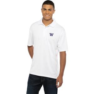 Vantage Apparel NCAA Mens White Men's Collegiate Premium Moisture Wicking Icon Polo (White, M)