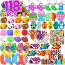 Mctuoba 128 Pack Party Favor for Kids 4-8-12, Treasure Box Toys, School Classroom Prizes, Pinata Stuffers Goodie Bag Fillers, Treasure Chest Carnival Prizes