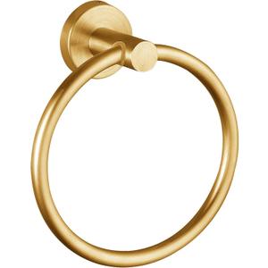 Towel Ring, Bathroom Hardware Accessories, Wall-Mounted Towel Ring, Simple Round Stainless Steel Towel Rack, for Bathroom and Kitchen (Gold) (1 Pack)