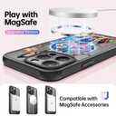 FUNMIKO for iPhone 15 Pro Max Case Wireless Charging & Military-Grade Protection - Cute Floral Design for Women Girls, Non-Slip Matte Cover with Shockproof Corners - Vibrant Doberman