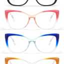3-Pack Reading Glasses for Women Style Frame Spring Hinge Clear Lens Readers Glasses