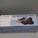 Rechargeable 3-in-1 Neck Massager Pillow with Heat,Vibration & Air Traction - Heated Neck Pillow Massage Hump Soothing Neck Relaxation, Posture Support & Stress Relief (Black)