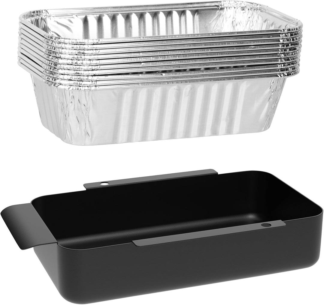 G416-0015-W1 Grill Grease Tray Replacement for CharBroil Performance 463242716 463234513 463344523 G325-5703-W1 463331221 463365021 463448021 9328812P06 Grill Parts with 10 Pack Aluminum Foil Drip Pan