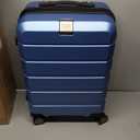 KROSER Hardside Expandable Carry On Luggage with Spinner Wheels & Built-in TSA Lock, Durable Suitcase Rolling Luggage with USB Port, Carry-On 20-Inch, Light Blue