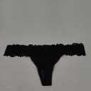 Ohyeah Waisted Underwear Ice Silk Sexy Low Waist Hollow Thong Women'S Underwear M/L (8-10) Black