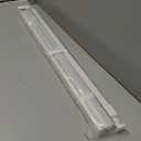 LazBlinds No Tools No Drill 1" Vinyl Mini Blinds, Cordless Blinds for Windows, Light Filtering Horizontal Window Blinds & Shades, 34" W x 72" H, White