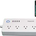 Smart Power Strip, UseeLink WiFi Surge Protector Compatible with Alexa & Google Home, Smart Plug with 4 USB Ports & 4 AC Outlets, Voice and Remote Control & Timer Schedule, 5ft Extension Cord